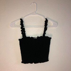 pacsun me to we black smocked tank top